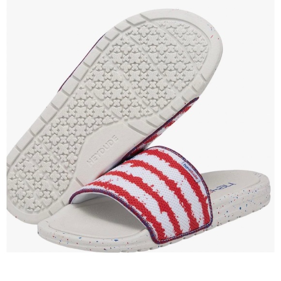 NWT Hey Dude Peggy Flag Slide Sandals Women's Size 7 NEW - Picture 16 of 16